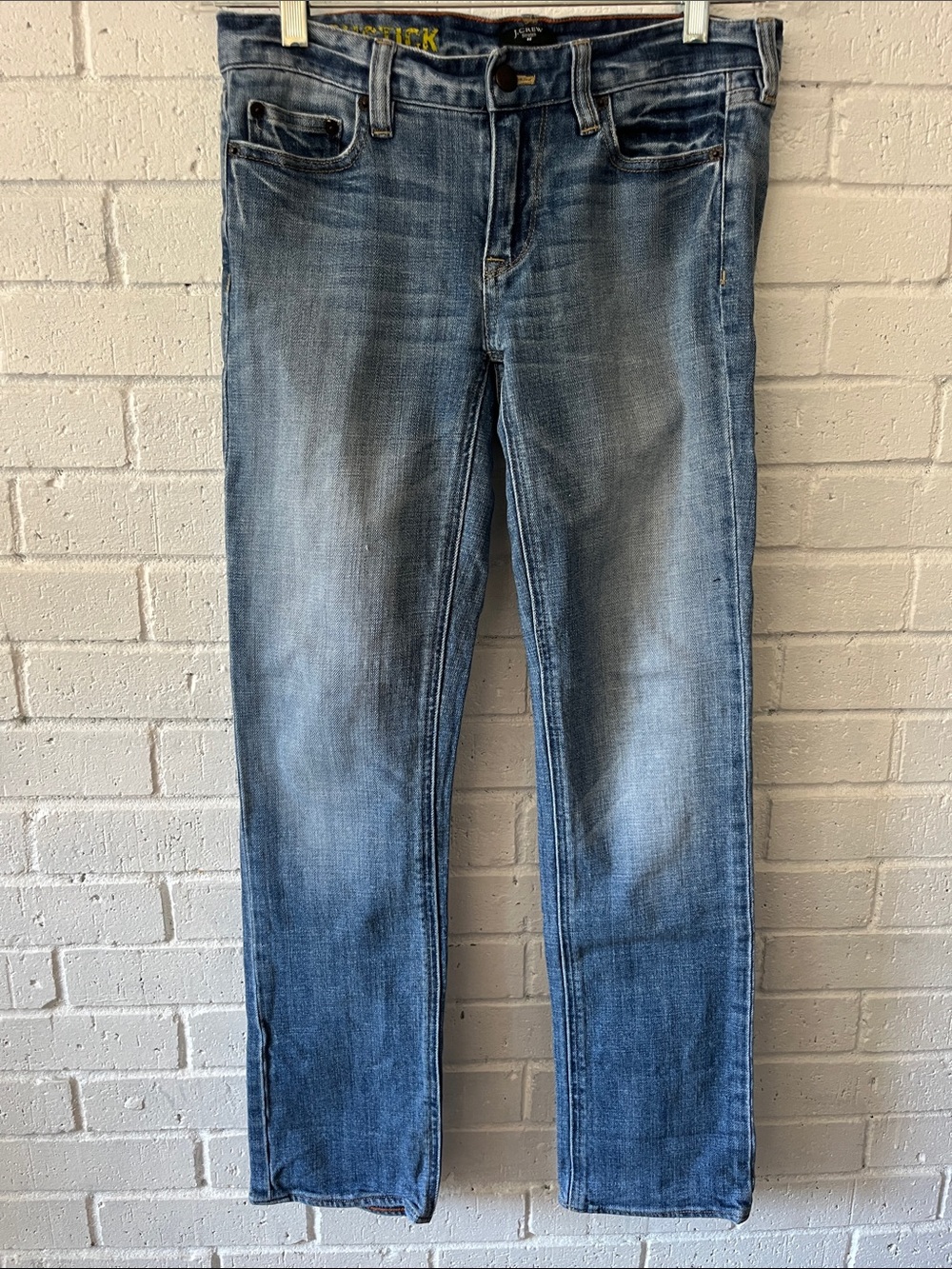 J. Crew Women Matchstick Classic 5 Pocket Medium Blue StraightLeg Jeans Stretch